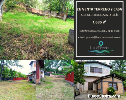 Terreno y casa en aldea El Chimbo, Santa Lucía