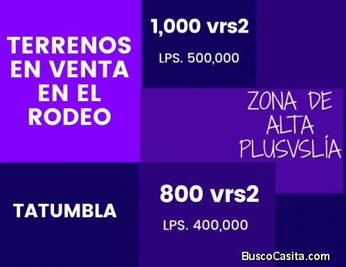 En venta Lotes de Terreno en la zona de El Rodeo, Tatumbla