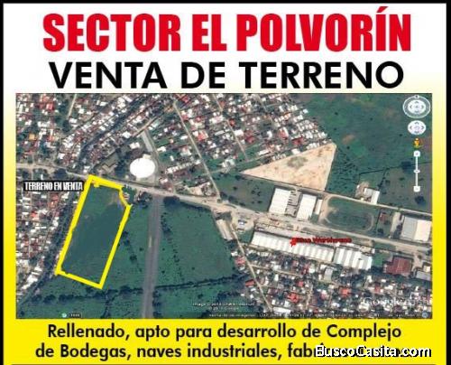 TERRENO DE VENTA EN SECTOR EL POLVORIN APTO PARA DESARROLLO INDUSTRIAL