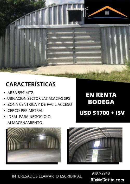RENTA DE BODEGA CENTRICA SPS