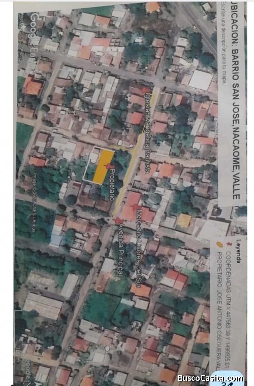 Venta de Terreno 464.76 mts ² Nacaome Valle