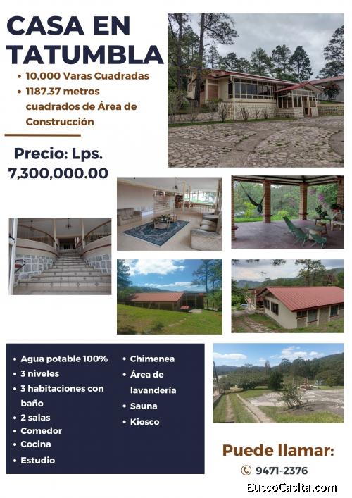 Venta de Casa en Tatumbla con 100% de agua potable
