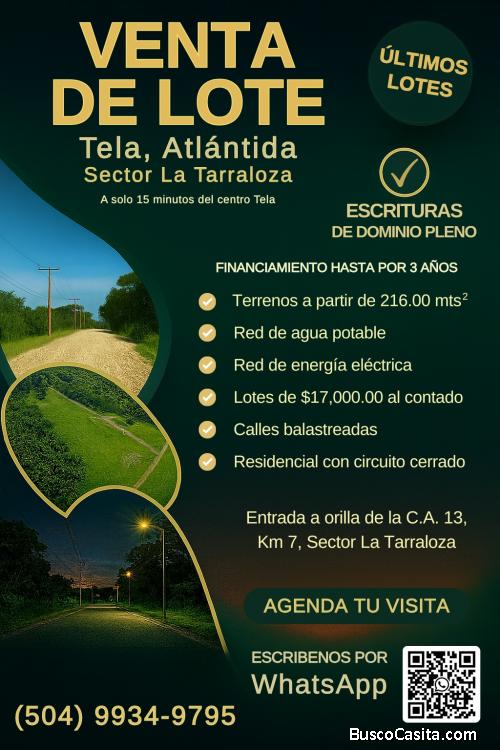 Venta De Lotes, Quinta Villa Hermosa, Sector La Tarraloza, Km 7 (Ultimos Lotes)