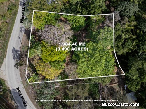 Lote de venta entre West End y West Bay Roatan