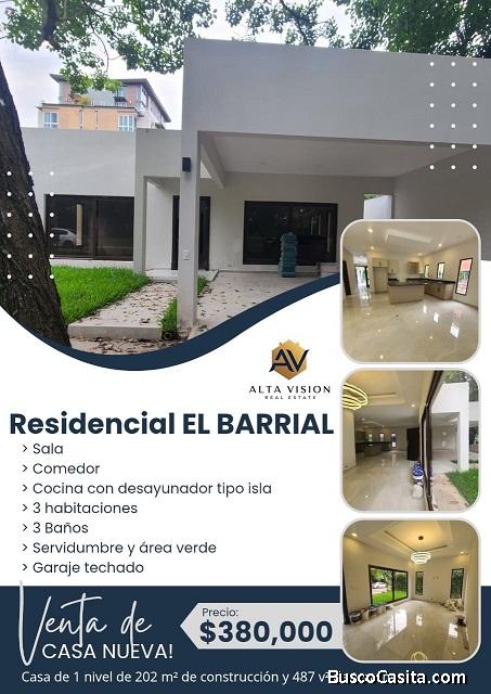 CASA EN VENTA EN RESIDENCIAL EL BARRIAL SPS