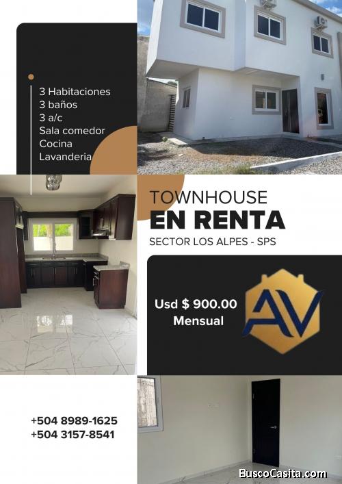 RENTA DE TOWNHOUSE EN SECTOR LOS ALPES SPS