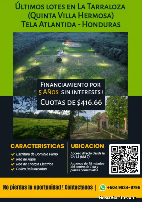 Venta De Lotes, Quinta Villa Hermosa, Sector La Tarraloza, Km 7 (Ultimos Lotes)