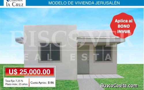Casas en Venta en Colonia la Cruz, Ciudad Sandino, modelo Jerusalén ID 12617