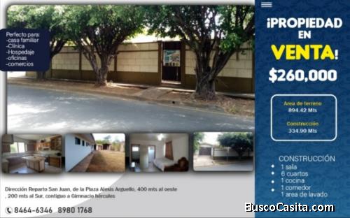 Venta Propiedad Reparto San Juan Managua