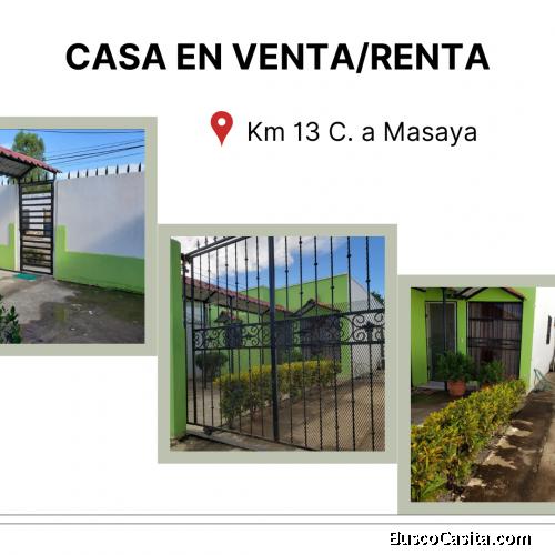 CASA EN VENTARENTA Km 13 C. a Masaya.