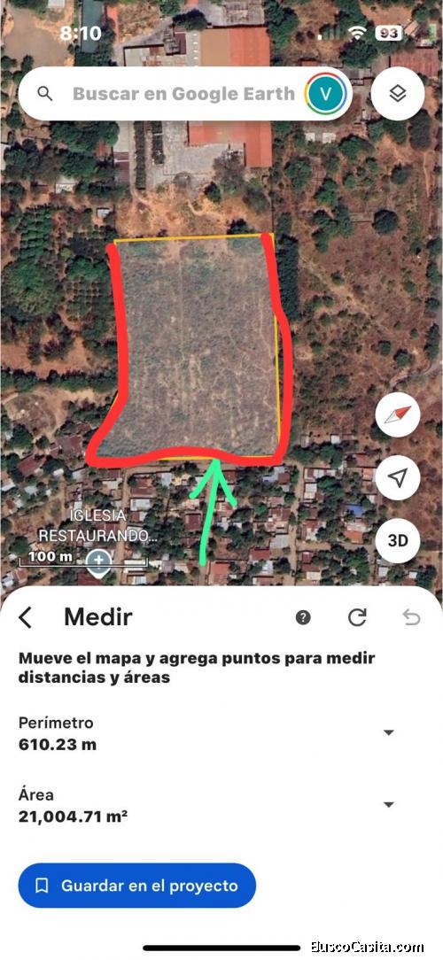 Vendo terreno de 4 manzanas 