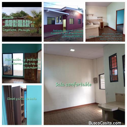 Renta de casaapartamento, Nindiri, Masaya
