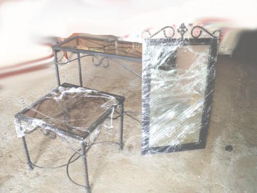 Juego decorativo en hierro forjado