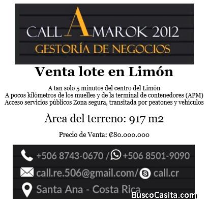 Venta de Lote en limon