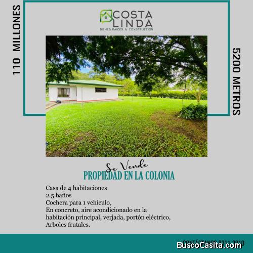 Casa a la venta La Colonia Guápiles