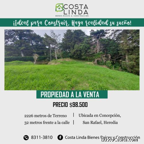 Se vende lote en San Rafael Heredia