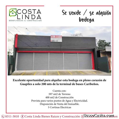 Bodega ubicada en Guapiles centro
