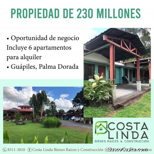 Propiedad a la venta, Guápiles centro