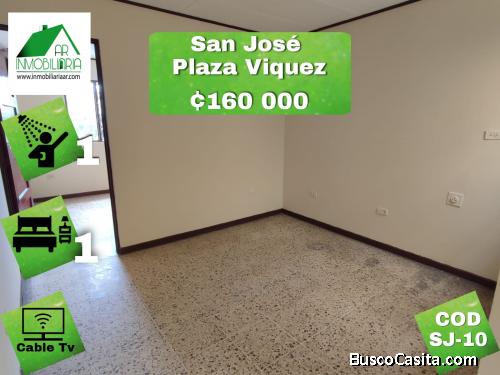 SJ-10 APARTAMENTO TIPO ESTUDIO EN SAN JOSÉ CON CABLE TV.