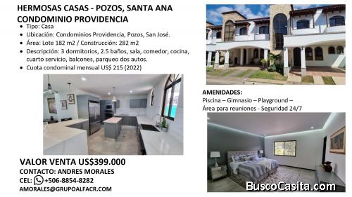 Venta Casas Nuevas Pozos de Santa Ana - Condominio Providencia