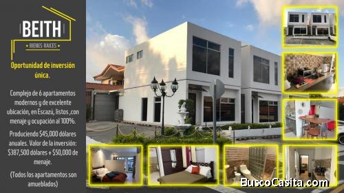 EN VENTA COMPLEJO DE 6 MODERNOS APARTAMENTOS 