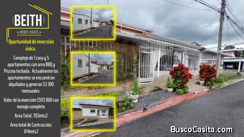 COMPLEJO DE 1 CASA Y 5 APTOS (GRAN OPORTUNIDAD INVERSIÓN)