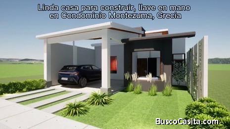 Casa lista para construir llave en mano. Condominio Montezuma, Grecia