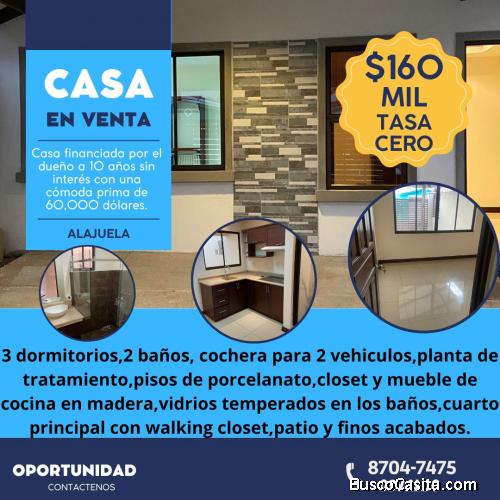 CASA EN ALAJUELA sin estudio crediticio