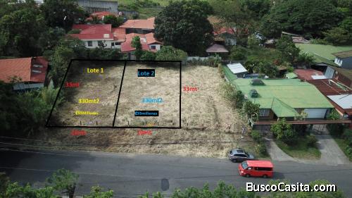 Se vende Lote Comercial y Habitacional 330mt2 (10mtx33mt), localizado en Alajuela Centro cerca 