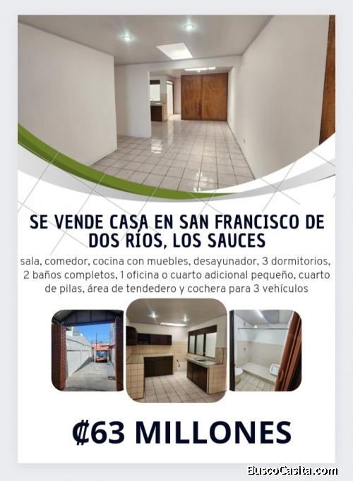 Se vende Casa en San Francisco de Dos Ríos, ₡63 Millones 