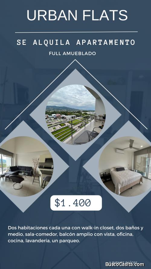 SE ALQUILA APARTAMENTO EN URBAN FLATS, $1.400 