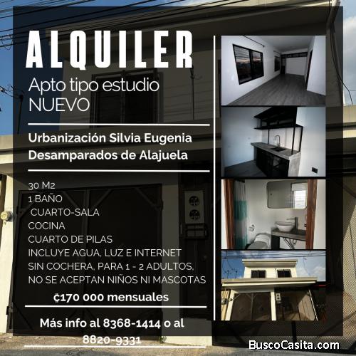 Apartamento tipo Studio Nuevo Desamparados de Alajulea Acabados de Lujo