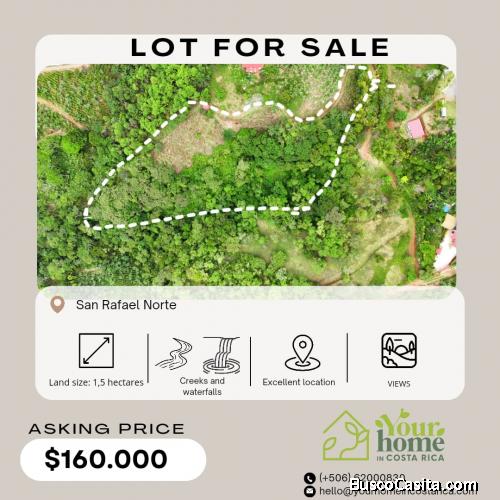 Se vende Lote de 1.5 hectareas en San Rafael Norte