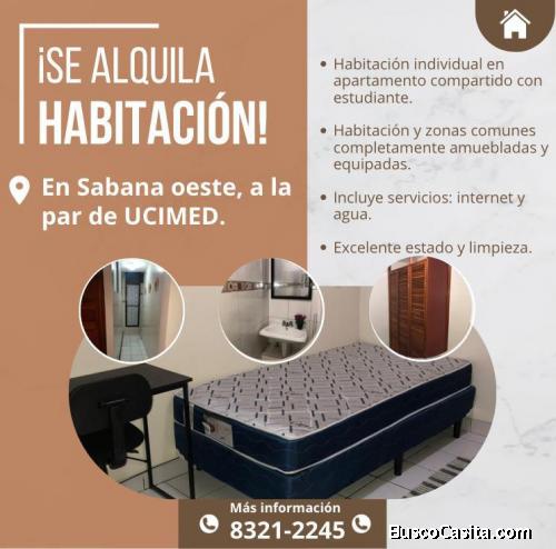 ¡Se alquilan habitaciones a la par de UCIMED!