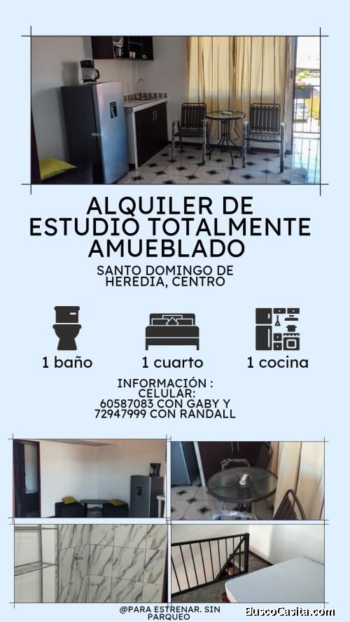 Alquilo estudio totalmente amueblado con todos los servicios incluidos 