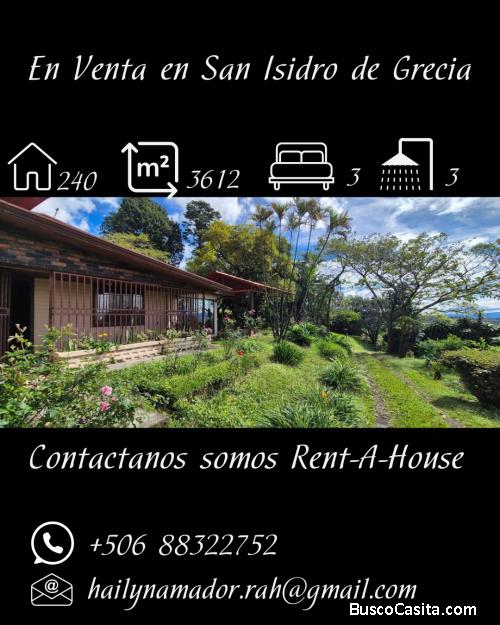 Venta de Terreno y Casa con Vistas Privilegiadas en Grecia MLS#25-1138