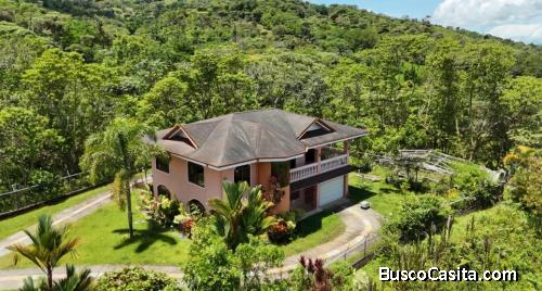 EN VENTA,CASA-TERRENO CON QUEBRADA Y VISTAS EN RIVAS, CR.