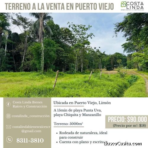 Terreno a la venta en Puerto Viejo, Limón 