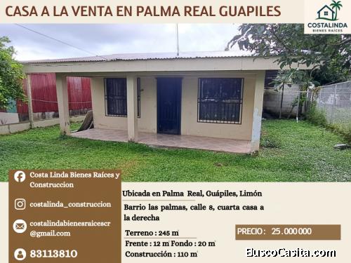 Casa en venta en Palma Real Guapiles
