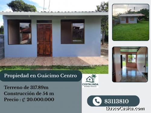 Propiedad en venta en Guacimo Centro
