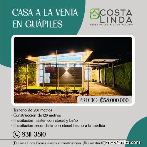 Casa a la venta en Guápiles Limón 