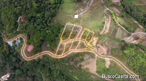 SE VENDE HERMOSO LOTE RESIDENCIAL EN LA MONTAÑA CON VISTAS ESPECTACULARES EN QUEBRADAS