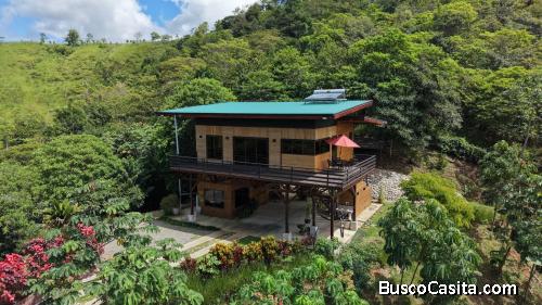 VENTA DE FINCA DE 1 HECTAREA CON CASA, RANCHO Y PISCINA EN LA GUARIA, SAN ISIDRO DE PEREZ ZELEDON