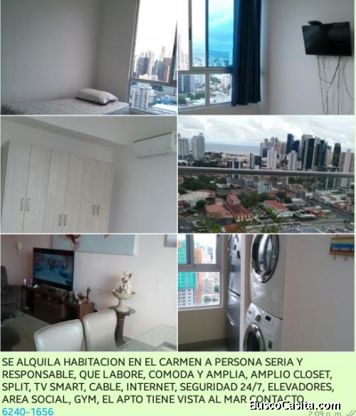 SE ALQUILA HABITACION AMOBLADA