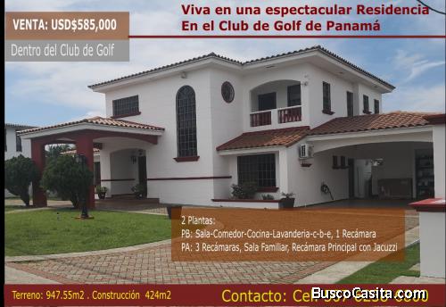 ESPECTACULAR RESIDENCIA EN CLU DE GOLF PANAMA
