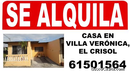 Se Alquila Casa en Villa Veronica, El Crisol