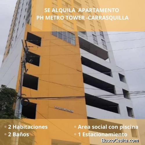 Se alquila apartamento en PH Metro Tower Carrasquilla 