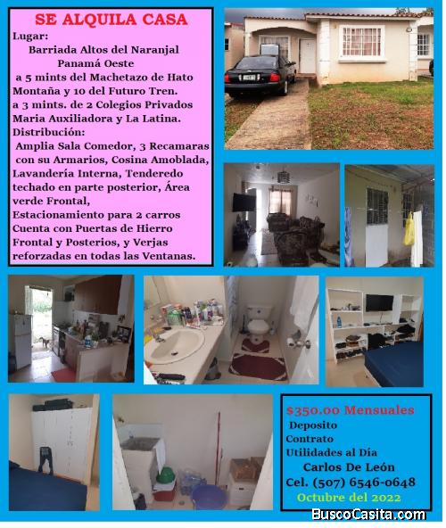 Se Vende o Alquila Casa en Panamá Oeste