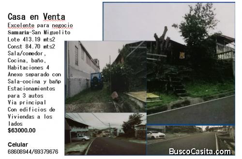 CASA en Venta, $63,000 4 habestacionamientos + aneso