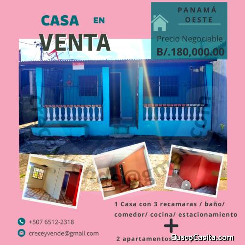 Casa con 2 apartamentos independientes